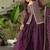 Wine fendy fabric with handwork design sharara suit