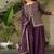 Wine fendy fabric with handwork design sharara suit
