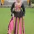 Multi-Color Rayon Gamthi Work Navratri Lehenga With Peplum Top