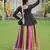 Multi-Color Rayon Gamthi Work Navratri Lehenga With Peplum Top