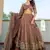 beige silk sequins party lehenga set choli with dupatta with dupatta