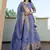 lavender silk sequins embroidered lehenga set choli with dupatta with dupatta