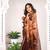 Brown handloom raga tissue dual tone saree with pom pom and blouse