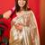 Chiku handloom raga tissue dual tone saree with pom pom and blouse