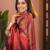 Maroon handloom raga tissue dual tone saree with pom pom and blouse