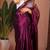 Wine handloom raga tissue dual tone saree with pom pom and blouse