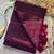 Wine handloom raga tissue dual tone saree with pom pom and blouse
