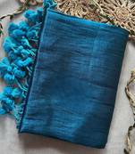 Rama handloom raga tissue dual tone saree with pom pom and blouse