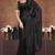 Black crush silk blend saree with stone work