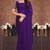 Purple crush silk saree with stone work