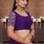 Purple crush silk saree with stone work