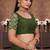 Darkgreen crush silk saree with stone work