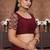 Maroon crush silk saree with stone work