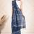 Blue linen zari printed saree with blouse.