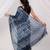 Blue linen zari saree with blouse.