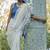 White chanderi silk gold border patti digital printed saree