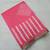 Pink chanderi silk gold border patti digital printed saree with blouse