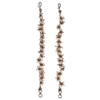 gold plated pearl guchha ear chain set of 2 for women 2