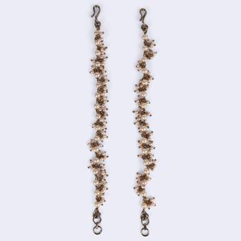 gold plated pearl guchha ear chain set of 2 for women 3