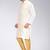 White dupion art silk mens kurta churidar set