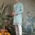 Sky blue viscose silk thead with sequins embroidered work wedding function festival party wear straight kurta