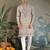 Beige viscose silk thead with sequins embroidered work wedding function festival party wear straight kurta