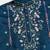 Teal blue viscose silk thead with sequins embroidered work wedding function festival party wear straight kurta