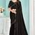 Black Zarkan Hand Work Chiffon Saree