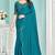 Rama Green Zarkan Hand Work Chiffon Saree