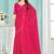 Rani pink Zarkan Hand Work Chiffon Saree