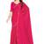 Rani pink Zarkan Hand Work Chiffon Saree