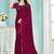 Wine Zarkan Hand Work Chiffon Saree