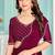 Wine Zarkan Hand Work Chiffon Saree