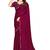 Wine Zarkan Hand Work Chiffon Saree