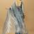 grey Twill net saree with sequin Blouse