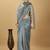 grey Twill net saree with sequin Blouse