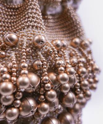 Embellished golden potli bag with drawstring 2