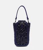 Black embellished beaded clutch bag