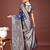 Navy blue banarasi silk saree with zari weaving – a timeless tale of elegance