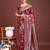 Maroon banarasi silk saree with zari weaving – a timeless tale of elegance