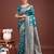 Sea green banarasi silk saree with zari weaving – a timeless tale of elegance