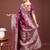 Emerald purple banarasi silk saree with zari floral work – elegance woven in every thread