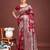 Emerald maroon banarasi silk saree with zari floral work – elegance woven in every thread