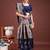 Emerald navy blue banarasi silk saree with zari floral work – elegance woven in every thread