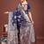 Emerald navy blue banarasi silk saree with zari floral work – elegance woven in every thread