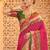 Pink banarasi silk woven work traditional tassels saree