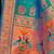 Turquoise paithani silk woven zari work traditional tassle saree