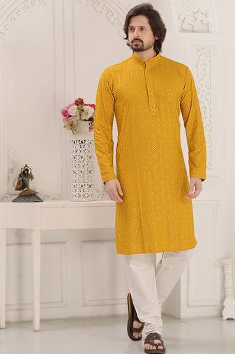 Arruga sylish sequins embroidery rayon kurta pajama