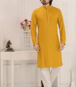 Arruga sylish sequins embroidery rayon kurta pajama