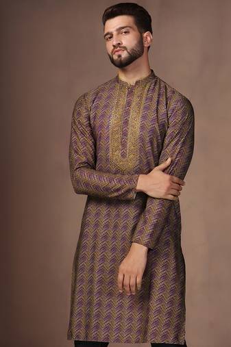 Men green kurta